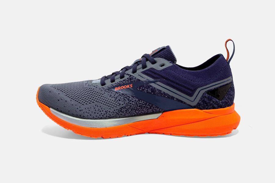 Brooks Running Shoes - Ricochet 3 Road Mens - Grey/Orange - DOB-791240